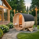 Sauna ogrodowa beczka 220x340