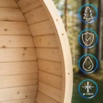 sauna ogrodowa świerk
