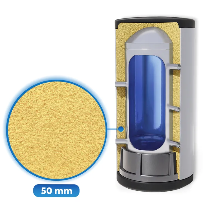 Bufor 50l bez wężownicy widok pianki pur 50mm
